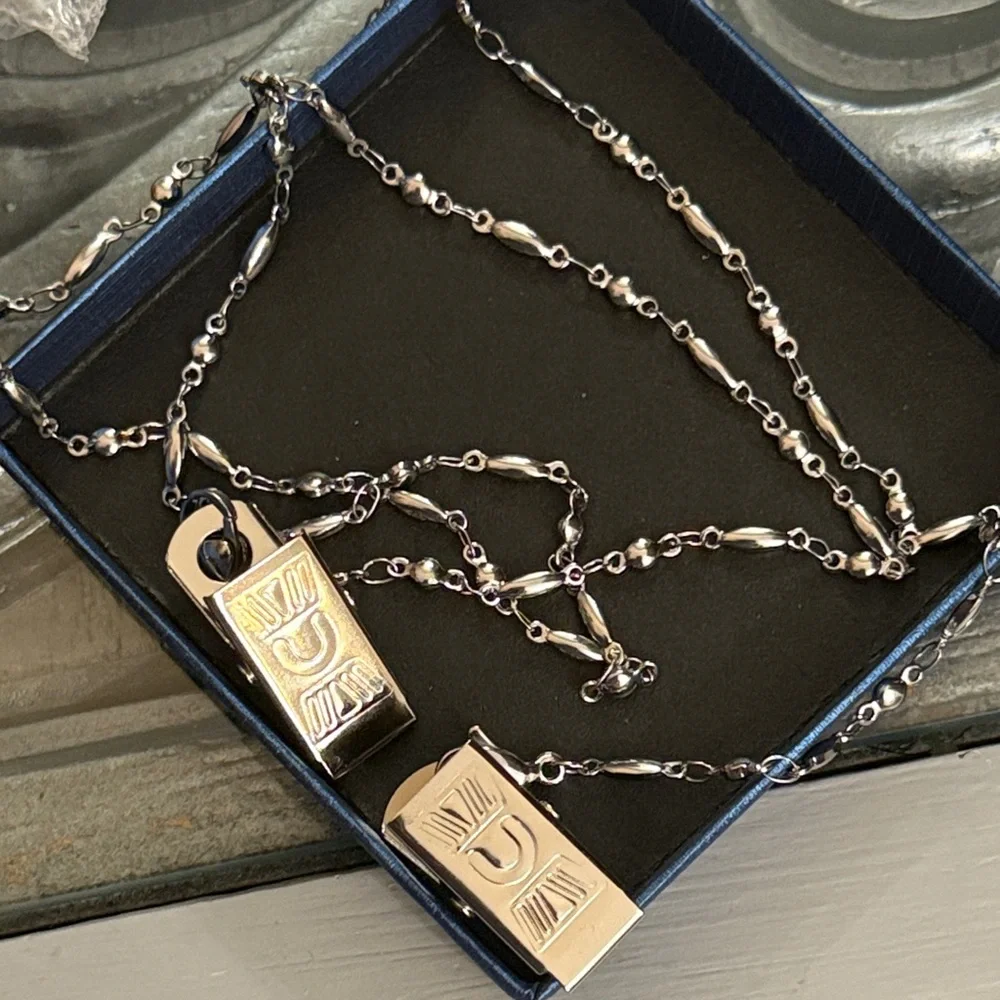 Chain Face Mask Holder Silver Chain